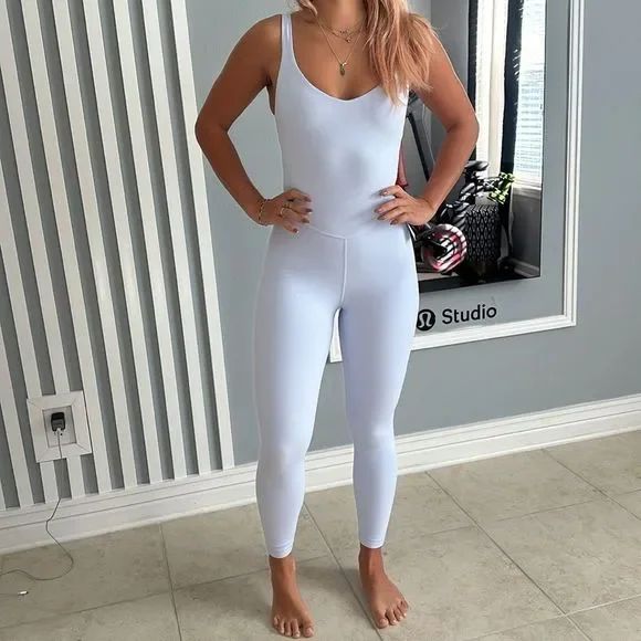 Lululemon Align Bodysuit 25" Blissful Blue NWT Yoga size 4  ☁️ 🌊💧💦💨 - Picture 2 of 9